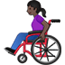 👩🏿‍🦽 woman in manual wheelchair: dark skin tone display on Samsung